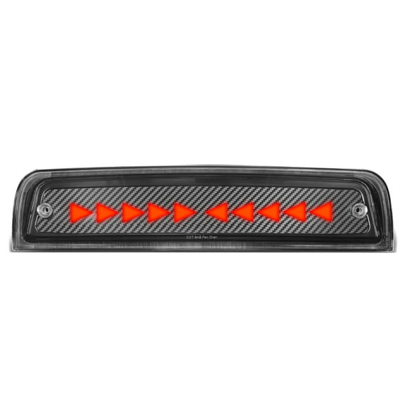 DNA Motoring 3BL-DRAM09-3D-T4-LED-BK For 2009 to 2018 Dodge Ram 150 2500 3500 4500 5500 Sequential LED Triangle Style Signal Tail Center 3rd Third Brake Light 10 11 12 13 14 15 16 17