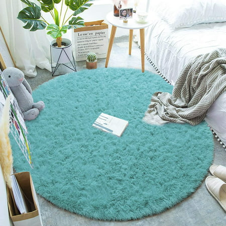 Round Fluffy Soft Area Rugs For Kids, Large Circle Area Rugs