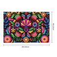thumbnail image 3 of Kll Colorful Floral Embroidery Mexican Flag 4x6 Ft Parade Party Flag Outdoor Flag Decorative Flag Banner Flags Garden Flag Home House Flags, 3 of 7