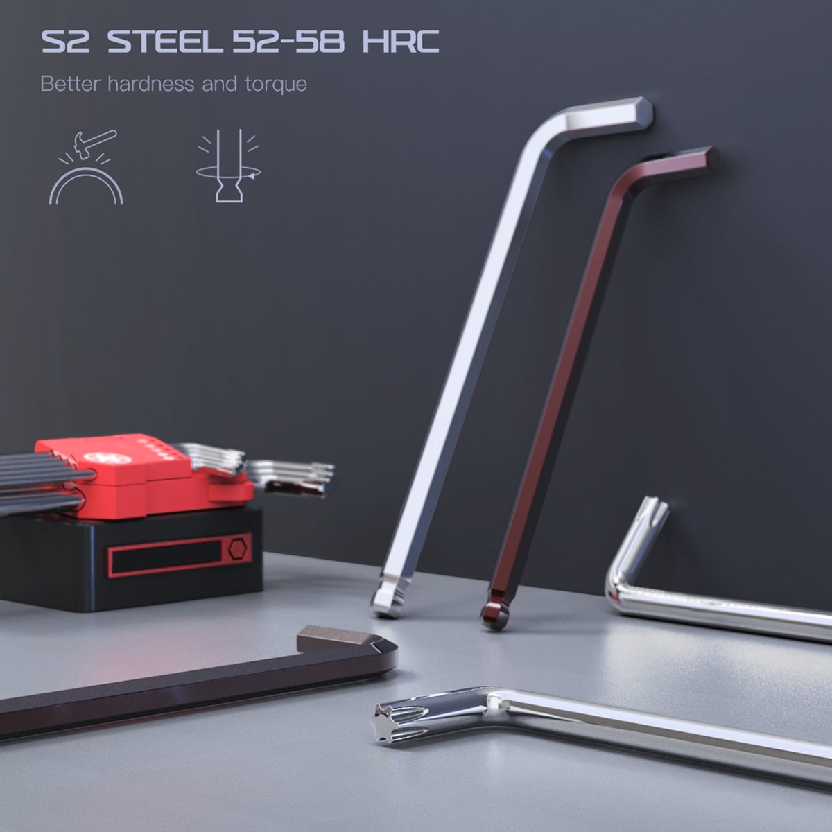 Meterk 35PCS Allen Wrench Kit MK51（Included material）