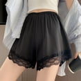 thumbnail image 6 of Women Ice Silk Half Slip Shorts for Under Dresses Lace Edge Underpants Safety Pant Wide Leg Loose Pettipants Knickers, 6 of 8