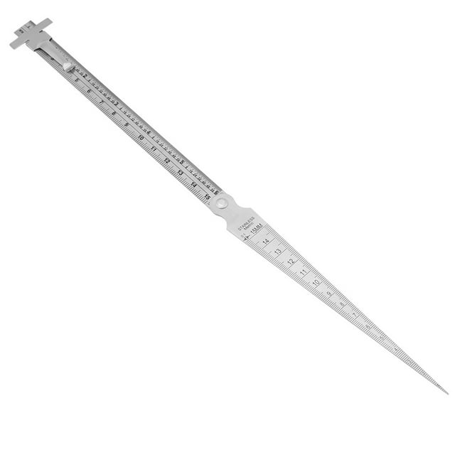 Stainless Steel Welding Taper Gauge, Depth Ruler Hole Inspection Tool, for and Depth Measurement, Dimensional Measurement