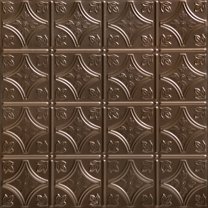 209 - Tin Plated Drop-In Ceiling Tile in Bronze (24 Sq.ft/ Pack) - 6 Pieces