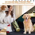 thumbnail image 4 of 24Pcs Dog Nail Polish Pens Fast Dry Dog Nail Polish Set 24 Colors Odorless Dog Nail Paint Markers Set Acrylic Dog Nail Polish Pens For Dogs Cats Puppy 3ml, 4 of 9