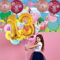 thumbnail image 7 of Peppa Pigs Balloons Party Supplies 13th Decor Tableware Birthday Cake Topper Decorations Banner Backdrop, 7 of 7