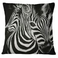 thumbnail image 1 of S4Sassy Zebra Face Digital Print Decorative Black Pillow Case Square Cushion Cover -12 x 12 Inches, 1 of 4