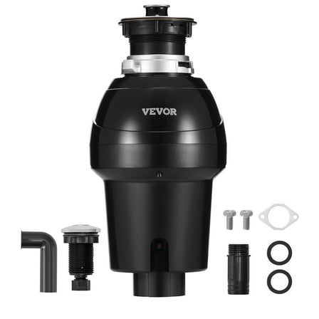VEVOR Garbage Disposal, 1HP 3270RPM Continuous Feed Food Waste Disposer, EZ Connect Food Waste Grinding System with Sound Reduction, Power Cord & Splash Guard for Kitchen Sinks