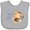 AC-Heather Grey, variant on Inktastic Memaw's Little Monkey Boys or Girls Baby Bib