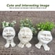 thumbnail image 3 of Estatua Cara Jardinera, Resina Impermeable Resistente A La Decoloración Detalles Dibujados A Mano Cara Jardinera Imagen Viva 15cm Altura Forma Divertida Estatua De Jardín, 3 of 7
