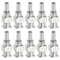 10 Pcs 12G 0.26 Inch Bent Blunt Tip Dispensing Needle with Lure Lock for Refilling Liquid Adhesives