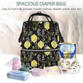 thumbnail image 5 of Balery Lavender Flowers Mummy Backpack - Waterproof Twill Canvas, Large Capacity Diaper Bag with Multiple Pockets and Adjustable Straps, 5 of 6
