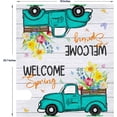 thumbnail image 4 of Welcome Spring Blue Truck Flower Bloom Decoration Mailbox Cover with Magnetic Strip Spring Summer Mailbox Wraps Post Letter Box Cover Standard Size 21" X 18" for Garden Outdoor Yard Decor, 4 of 6