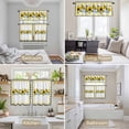 thumbnail image 6 of Sunflower Kitchen Curtains Sets for Windows 24 Inch Length, Yellow Flowers Black White Plaid Farmhouse Botanical Rod Pocket Window Treatments Tier Curtains and Valances Set for Bedroom/Bathroom, 6 of 8