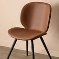 thumbnail image 2 of Bouclair Rust Faux Leather and Metal Chair, 2 of 10