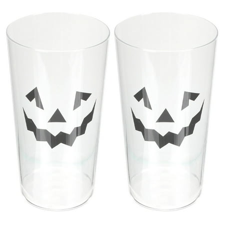 

2Pcs Halloween Themed Glass Cup Juice Cup Novelty Water Cup Party Beverage Cup Water Drinking Cup