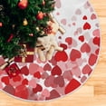 thumbnail image 5 of FMSHPON Mother's Day Red Heart Xmas Christmas Tree Skirt Stand Mat for Holiday Party Decoration Indoor Outdoor 48 inches, 5 of 6
