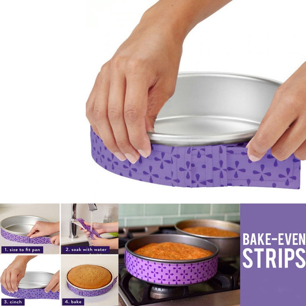 Dorical 2Pcs Cake Pan Strips Bake Even Strip Belt Bake Even Moist Level Cake Baking Tool Xmas Ideas New 2019 