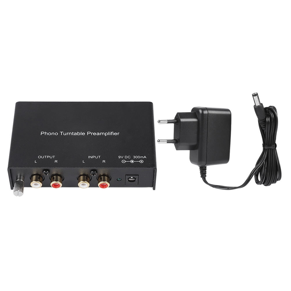 Dual Channel Record Player Preamplifier, Phono Turntable Preamp, For Mixer Audio Recording
