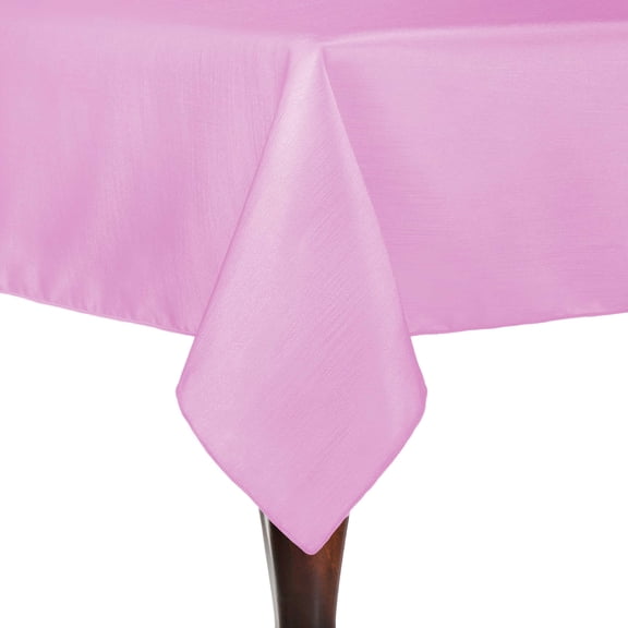 Ultimate Textile Reversible Shantung Satin - Majestic 60 x 144-Inch Rectangular Tablecloth Light Pink