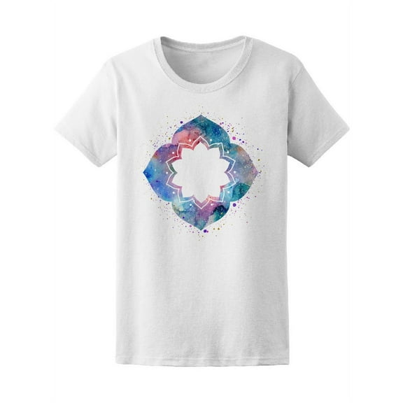Watercolor Flower Frame Oriental Tee Women's -Image by Shutterstock