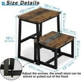 thumbnail image 2 of Step Stool for Adults & Kids,Holds up to 500Lb,3 in1 Heavy Duty Sturdy Wooden 2 Stepstool for Kichen/Bathroom/High beds, 2 of 17