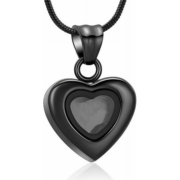 Mini Heart Glass Cremation Jewelry Urn Necklace for Ashes Glass Cremation Urn Jewelry Ashes Holder
