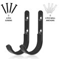 thumbnail image 5 of 2 pcs Horizontal Metal Rack and Hooks Hangers , Wall Mount Storage Black ,Rack Wall Mount for Hanging & Storin, 5 of 5