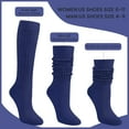 thumbnail image 5 of 1 Pair Women Slouch Socks Knee High Scrunch Slouchy Socks, Soft Long Tube Socks for Women, 80s 90s Stacked Socks, 5 of 7