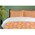 thumbnail image 4 of Ambesonne Lemons Duvet Cover Set, Sour and Juicy Fruit, 2-Calking, Earth Yellow Pastel Pink, 4 of 7