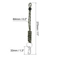 thumbnail image 2 of 11" Paracord KeyChain with Clasps, Braided Lanyard Adjustable Length, Camo Green, 2 of 7