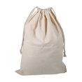 thumbnail image 2 of Household Plain Cotton Drawstring Storage Laundry Sack Stuff Bag for Travel Home Use 30 * 40CM, 2 of 3