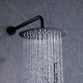 thumbnail image 4 of BWE Robinet de Douche Pluie à 1 Poignée et 2 Vaporisations avec Douchette à Main, Trousse Combinée, Noir Mat (Valve Incluse), 4 of 12