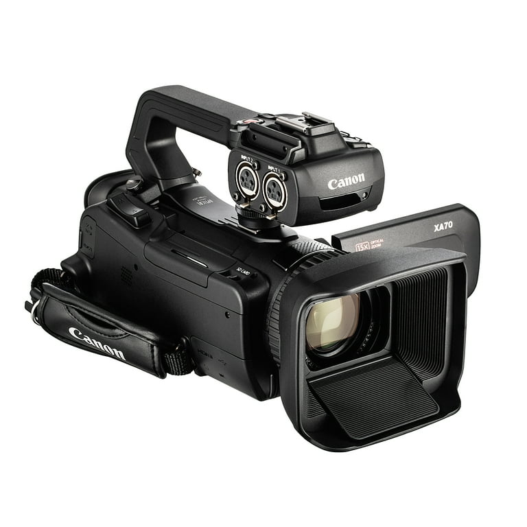 Canon XA70 PAL 4K UHD Camcorder 25p Bundle with 128GB Card