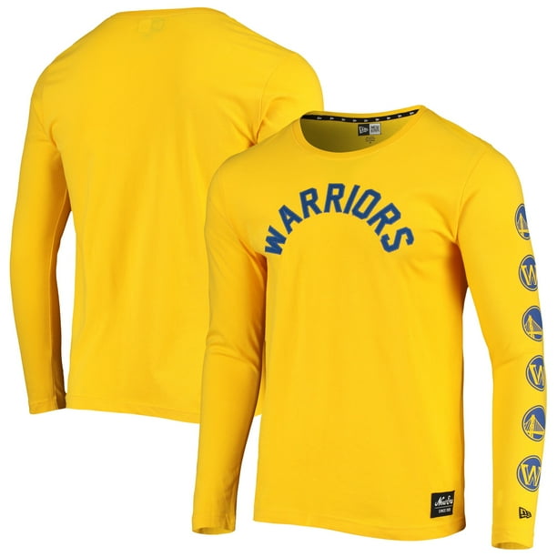 Golden State Warriors New Era Logo Long Sleeve T Shirt Gold Walmart Com