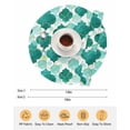thumbnail image 6 of 13 Inch Round Placemats Set of 6, Green Geometric Moroccan Non Slip Heat Insulation PP Table Mats, Abstract Art Teal Ombre Modern Washable Place Mats for Kitchen Dining Party Table Decor, 6 of 7