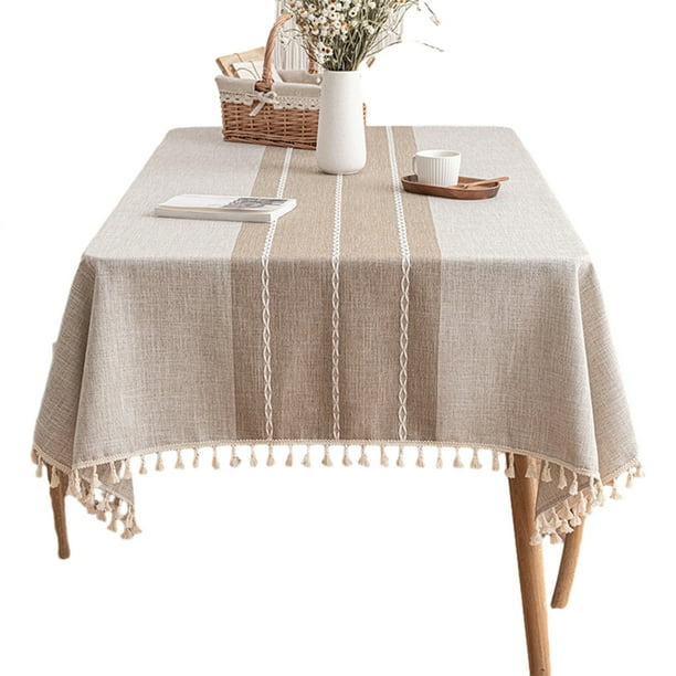 Mantel de lino Bewildely Rectangular Beige 135*160 cm