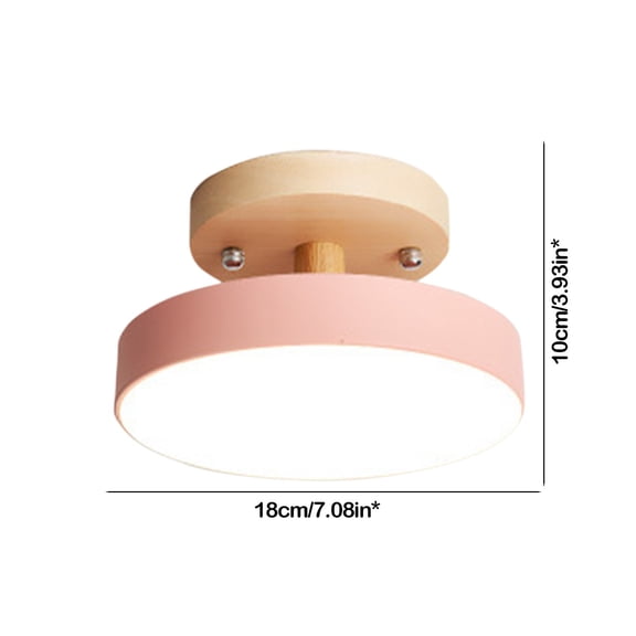 Kezqiaxn Ceiling Light Corridor Lights Hallway Lights Personalized Entrance Hall Lights Nordic Wooden Balconies Cloakrooms Lighting Fixtures Pink