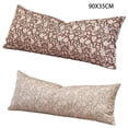 thumbnail image 2 of Floral Linen Body Pillow Cover Soft Breathable Long Pillowcase with Hidden Zipper for Sofa Couch Bed Car Farmhouse Decor 13.78x35.43 Inch, 2 of 3