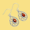 thumbnail image 5 of Hessonite Garnet Checker Briolette 925 Sterling Silver Earrings Jewelry E-1251 AGE1010_B, 5 of 6