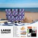 thumbnail image 5 of Disketp Skull Purple Flower Bolsa de Playa de Gran Capacidad, Bolso Impermeable y a Prueba de Arena para Mujer, Ideal para Playa, Piscina y Natación, 5 of 7