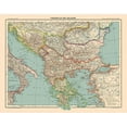 thumbnail image 2 of Schrader 32x26 White Modern Wood Framed Museum Art Print Titled - Europe Balkan Peninsula - Schrader 1908, 2 of 4