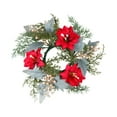 thumbnail image 4 of Candle Rings Wreaths Artificial Floral Greenery Small Size PP Material for Christmas Wedding Kitchen Living Room, 4 of 9