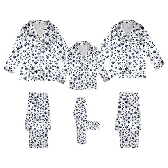 Razzly Christmas Pyjamas Family Christmas Outfits Matching Sets Button Down Christmas Pajamas Teenage Custom Family Pajama Set Couple and Pajama Set Long Sleeve Sets Chritmas Pjs(White,L)