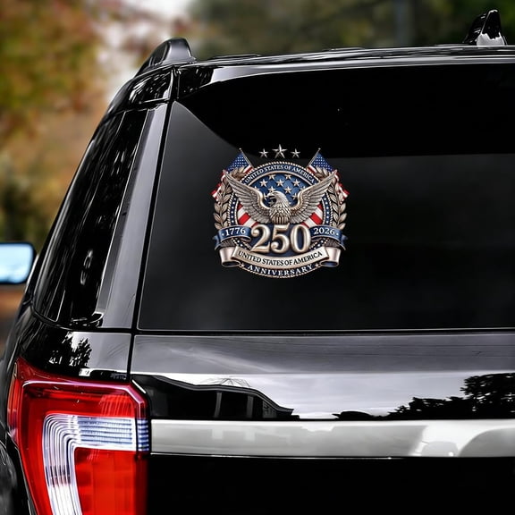 Yippzo 5 PCs America 250 Years Anniversary 1776-2026 Eagle Car Window Decals Independence of USA Sticker for Tumbler Helmet Car Windows Notebook 8"