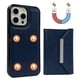 thumbnail image 2 of s9m For iPhone 14 Pro Case Leather+TPU Phone Card Bag Detachable X2H 2-in-1 - Rose Gold, 2 of 5