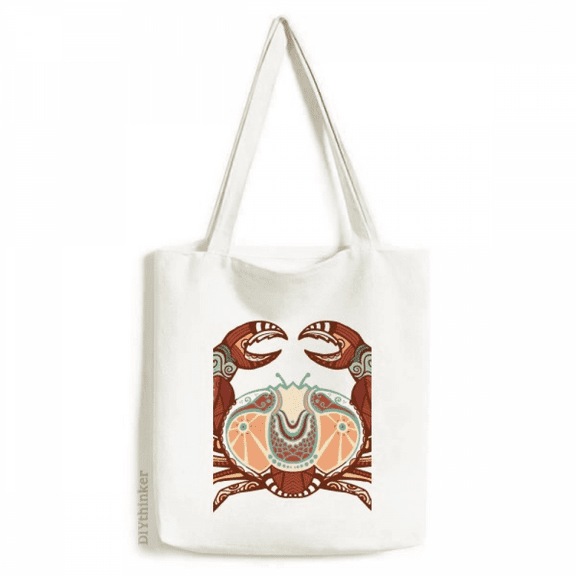 Cancer Constellation Zodiac Symbol Tote Canvas Bag Shopping Satchel Casual Handbag