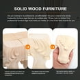 thumbnail image 2 of icolorfuled Couch Feet Replacement Rubber Wood Bench Family 4Pcs 3.93X2.36X2.36 Inch, 2 of 6
