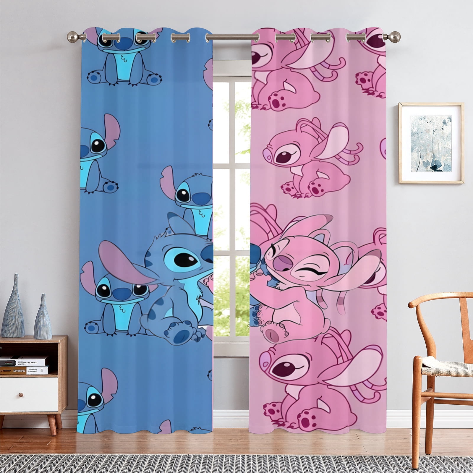 Curtains Cartoon Character Curtains for Boys Girls Bedroom 42Wx63H Inches,2 Panels Window Treatment Set for Living Room Decor