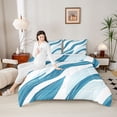 thumbnail image 4 of Castle Fairy Abstract Gradient Stripes Queen Comforter Set,Vintage Bedding Comforter Set, 4 of 8