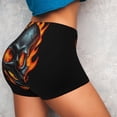 thumbnail image 4 of Fotbe Flame Metal Skull Shorts Sin Costuras – Shorts Deportivos de Cintura Alta para Mujer, Elásticos para Gimnasio, Yoga, Running o Ciclismo-X-Large, 4 of 8